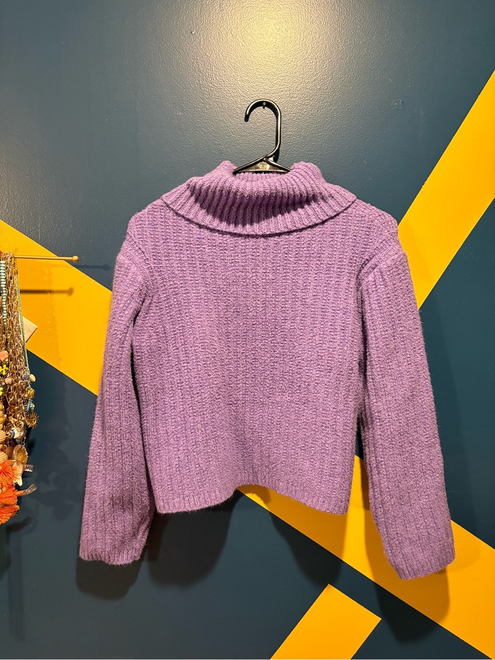 Universal Thread Purple Turtleneck Chunky Knit Sweater EUC